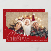 Weihnachts-Weihnachtsfotokarte Feiertagskarte (Vorne/Hinten)