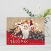 Weihnachts-Weihnachtsfotokarte Feiertagskarte (Stehend Vorderseite)