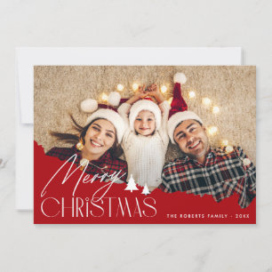 Weihnachts-Weihnachtsfotokarte Feiertagskarte