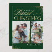 Weihnachts-Weihnachtsfotokarte Feiertagskarte (Vorne/Hinten)