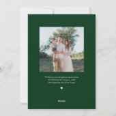 Weihnachts-Weihnachtsfotokarte Feiertagskarte (Rückseite)