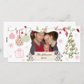 Weihnachts-Weihnachtsfotokarte Feiertagskarte (Vorne/Hinten)