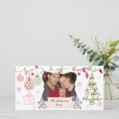 Weihnachts-Weihnachtsfotokarte Feiertagskarte (Stehend Vorderseite)