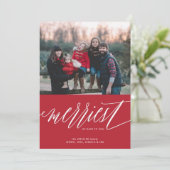 Weihnachts-Weihnachtsfotokarte Feiertagskarte (Stehend Vorderseite)