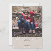 Weihnachts-Weihnachtsfotokarte Feiertagskarte (Rückseite)