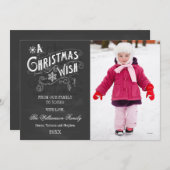 Weihnachts-Weihnachtsfotokarte Feiertagskarte (Vorne/Hinten)