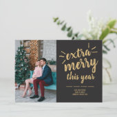 Weihnachts-Weihnachtsfotokarte für Familien Feiertagskarte (Stehend Vorderseite)