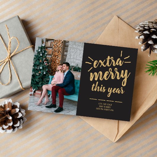 Weihnachts-Weihnachtsfotokarte für Familien Feiertagskarte