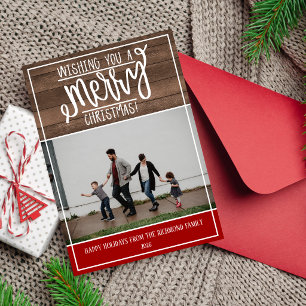 Weihnachts-Weihnachtsfotokarte für Familien Feiertagskarte