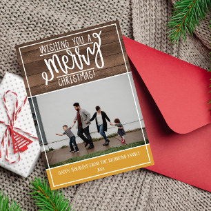 Weihnachts-Weihnachtsfotokarte für Familien Feiertagskarte