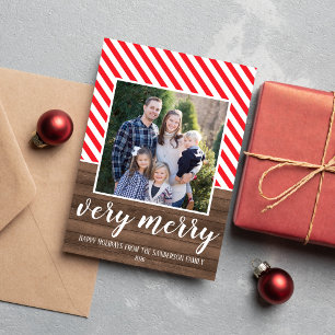 Weihnachts-Weihnachtsfotokarte für Familien Feiertagskarte