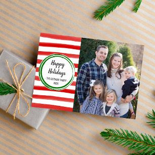 Weihnachts-Weihnachtsfotokarte für Familien Feiertagskarte