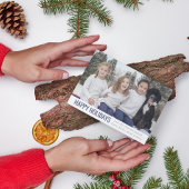Weihnachts-Weihnachtsfotokarte für Familien Feiertagskarte