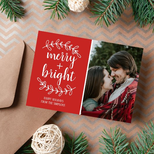 Weihnachts-Weihnachtsfotokarte für Familien Feiertagskarte