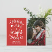 Weihnachts-Weihnachtsfotokarte für Familien Feiertagskarte (Stehend Vorderseite)