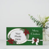 Weihnachts-Weihnachtsfotokarten Feiertagskarte (Stehend Vorderseite)