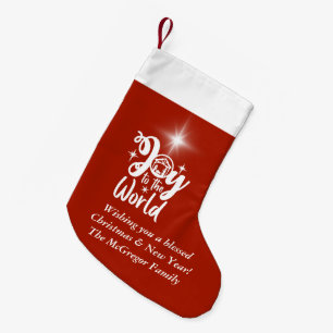 Weihnachts Weihnachtsfreude an der Welt Rot & Weiß Kleiner Weihnachtsstrumpf