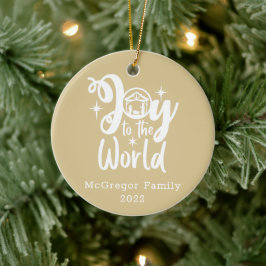 Weihnachts Weihnachtsfreude für die Welt Gold & We Keramik Ornament