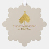 Weihnachts-Weihnachtsgebäck - Erstes Weihnachtsfes Ornament Karte (Rückseite)