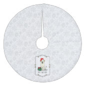 Weihnachts-Weihnachtsgelb-Labrador Niedlich Fleece Weihnachtsbaumdecke (Vorderseite)