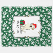 Weihnachts-Weihnachtsgelb-Labrador Niedlich Fleecedecke (Vorderseite (Horizontal))