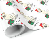 Weihnachts-Weihnachtsgelb-Labrador Niedlich Geschenkpapier (Rolleneckpunkt)