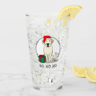 Weihnachts-Weihnachtsgelb-Labrador Niedlich Glas