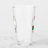 Weihnachts-Weihnachtsgelb-Labrador Niedlich Glas (Links)
