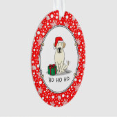 Weihnachts-Weihnachtsgelb-Labrador Niedlich Ornament (Vorderseite)