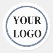 Weihnachts-Weihnachtsgeschenk ADD IHR LOGO Merry X Runder Aufkleber (Vorderseite)