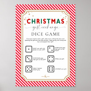 Weihnachts-Weihnachtsgeschenk-Austausch-Würfelzeic Poster