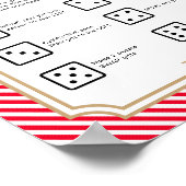 Weihnachts-Weihnachtsgeschenk-Austausch-Würfelzeic Poster (Ecke)