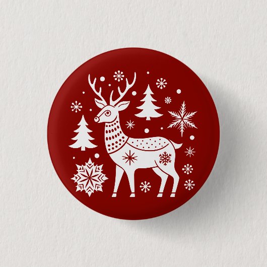 Weihnachts-Weihnachtsgeschenk Button (Vorderseite)