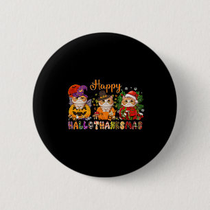 Weihnachts-Weihnachtsgeschenk für Katzen Halloween Button