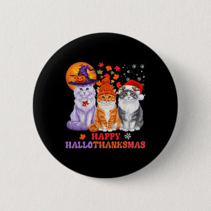 Weihnachts-Weihnachtsgeschenk für Katzen Halloween Button