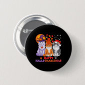 Weihnachts-Weihnachtsgeschenk für Katzen Halloween Button (Vorne & Hinten)
