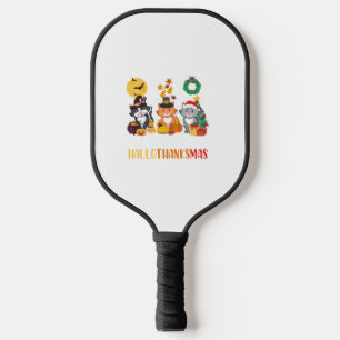 Weihnachts-Weihnachtsgeschenk für Katzen Halloween Pickleball Schläger
