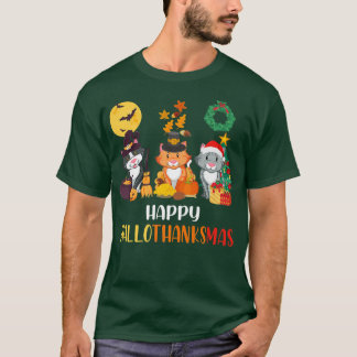 Weihnachts-Weihnachtsgeschenk für Katzen Halloween T-Shirt