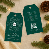 Weihnachts-Weihnachtsgeschenk für Unternehmen Grün Geschenkanhänger