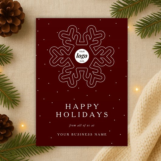 Weihnachts-Weihnachtsgeschenk für Unternehmen Rot Feiertagskarte