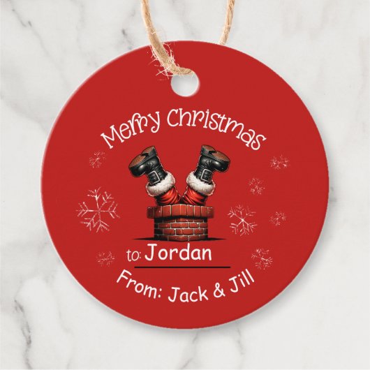 Weihnachts-Weihnachtsgeschenk Geschenkanhänger (Vorderseite)