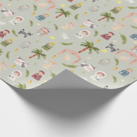 Weihnachts-Weihnachtsgeschenk Geschenkpapier (Ecke)