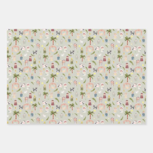 Weihnachts-Weihnachtsgeschenk Geschenkpapier Set (Vorderseite)