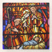 Weihnachts-Weihnachtsgeschenk Glasuntersetzer (Vorderseite)