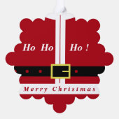 Weihnachts-Weihnachtsgeschenk mit Weihnachtsmann Ornament Karte (Rückseite)