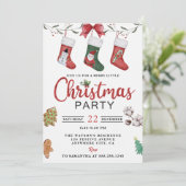 Weihnachts-Weihnachtsgeschenk-Party Einladung (Stehend Vorderseite)