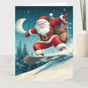 Weihnachts-Weihnachtsgeschenke auf Snowboard Karte