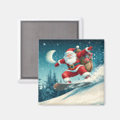 Weihnachts-Weihnachtsgeschenke auf Snowboard Magnet (Vorderseite/Rückseite)