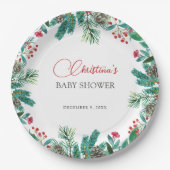 Weihnachts-Weihnachtsgeschlecht-neutral Pappteller (Vorderseite)