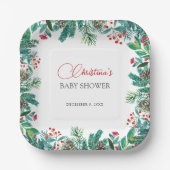 Weihnachts-Weihnachtsgeschlecht-neutral Pappteller (Vorderseite)